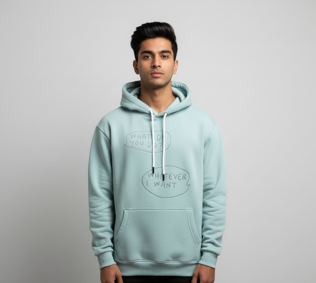 Limited grey printed hoodie