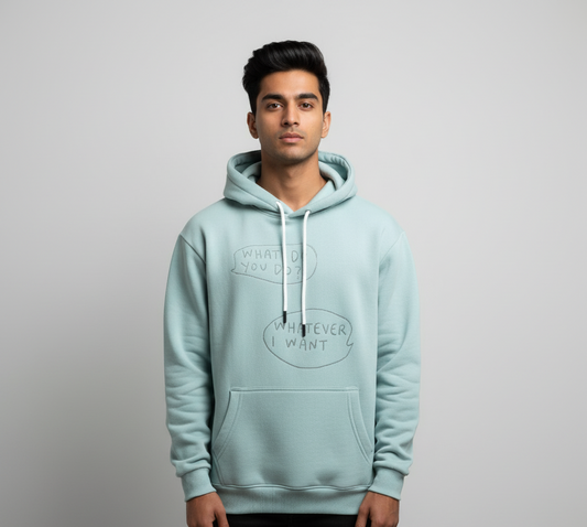 Limited grey printed hoodie