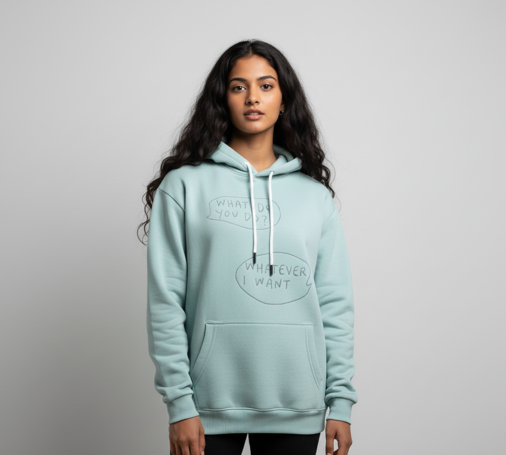 Limited grey printed hoodie