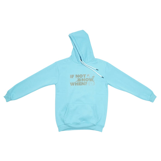Limited Sky-blue printed hoodie