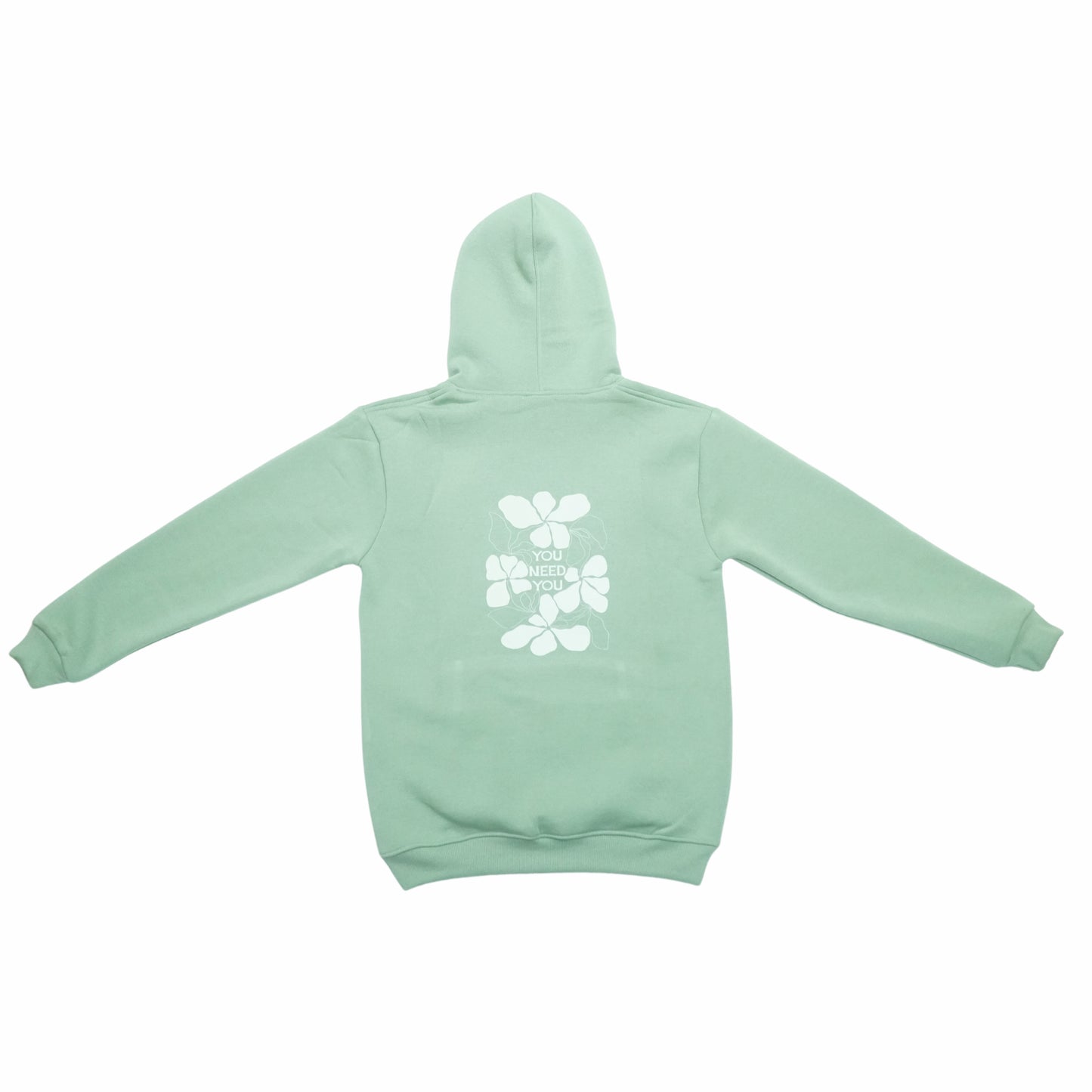 Grey green "You need you" Hoodie
